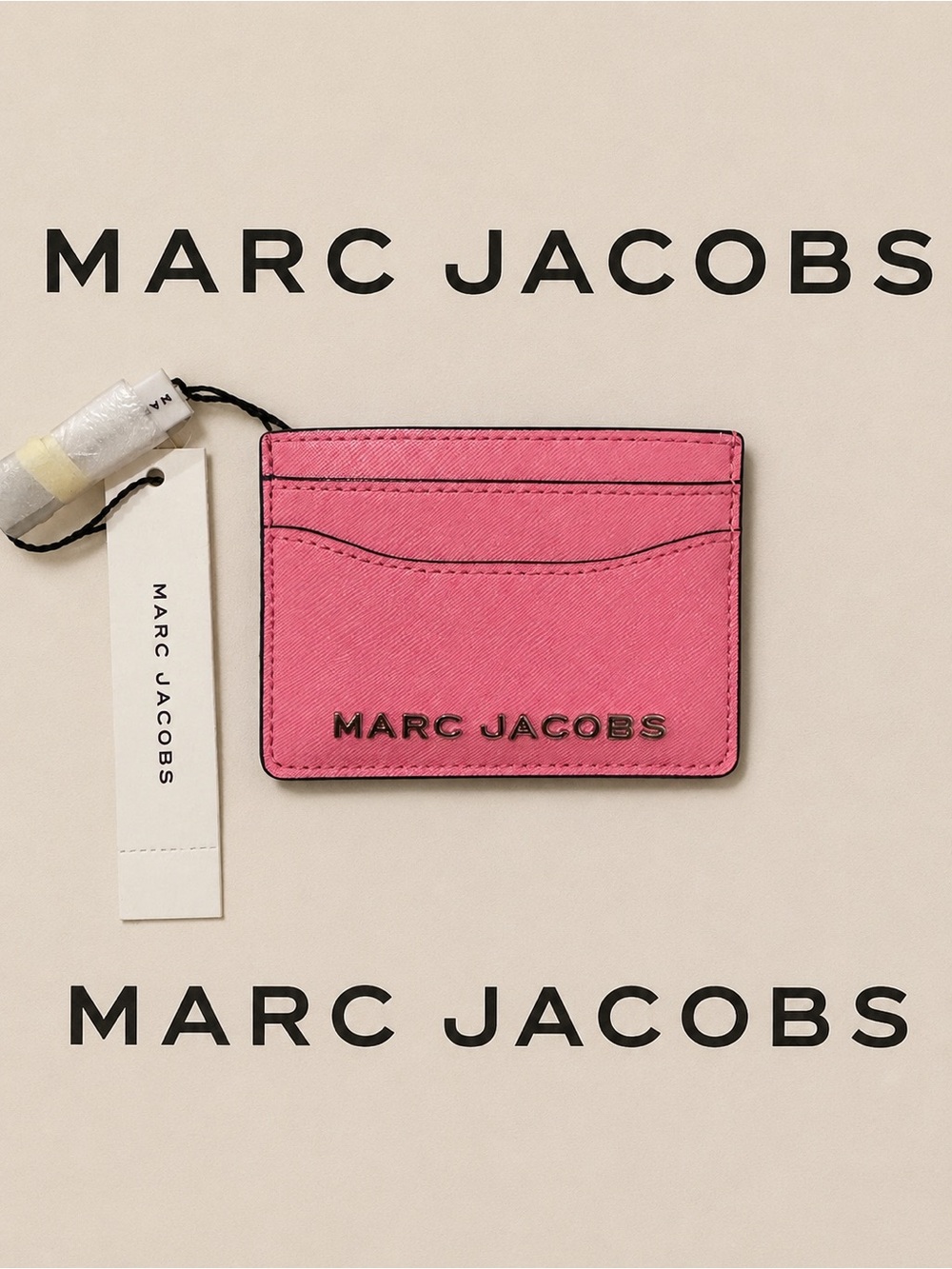 Marc Jacobs Pink Saffiano Card Case